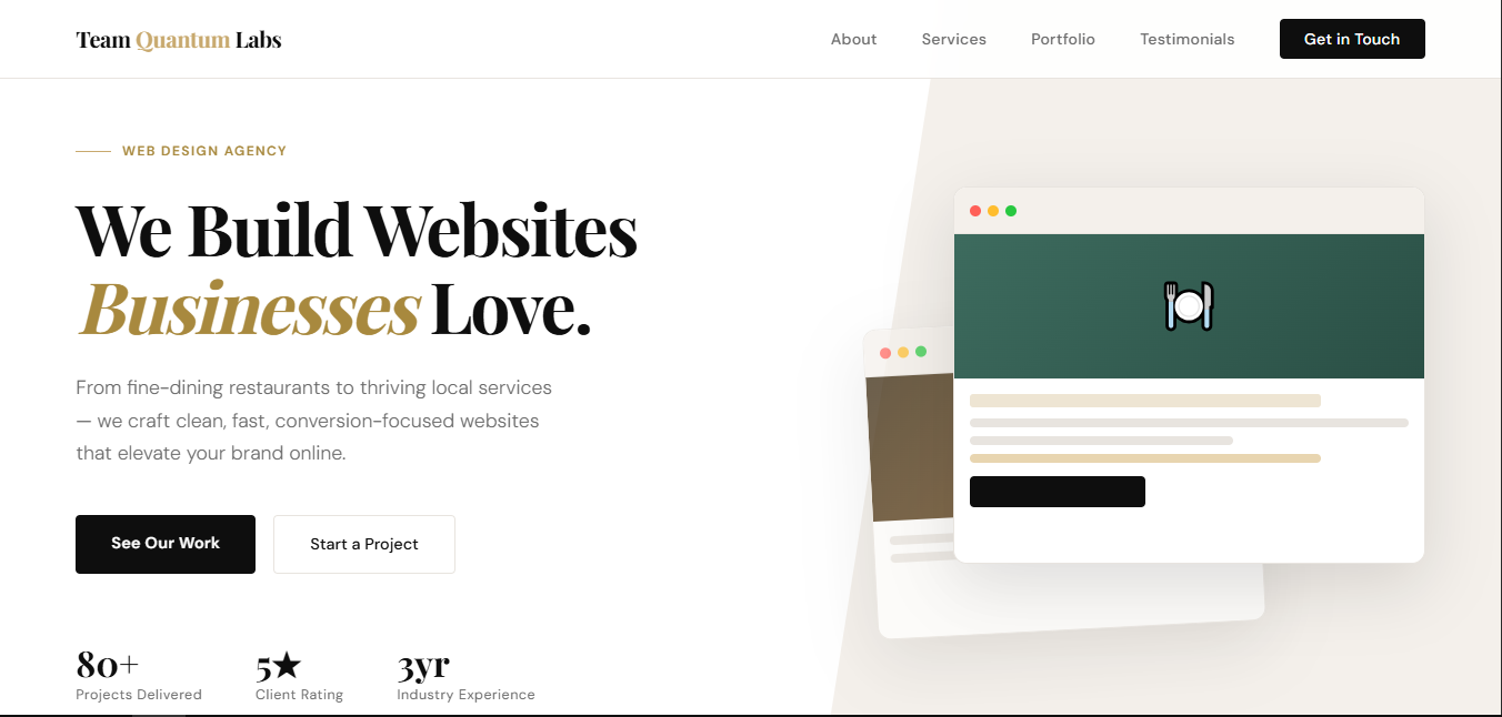 Business Website preview